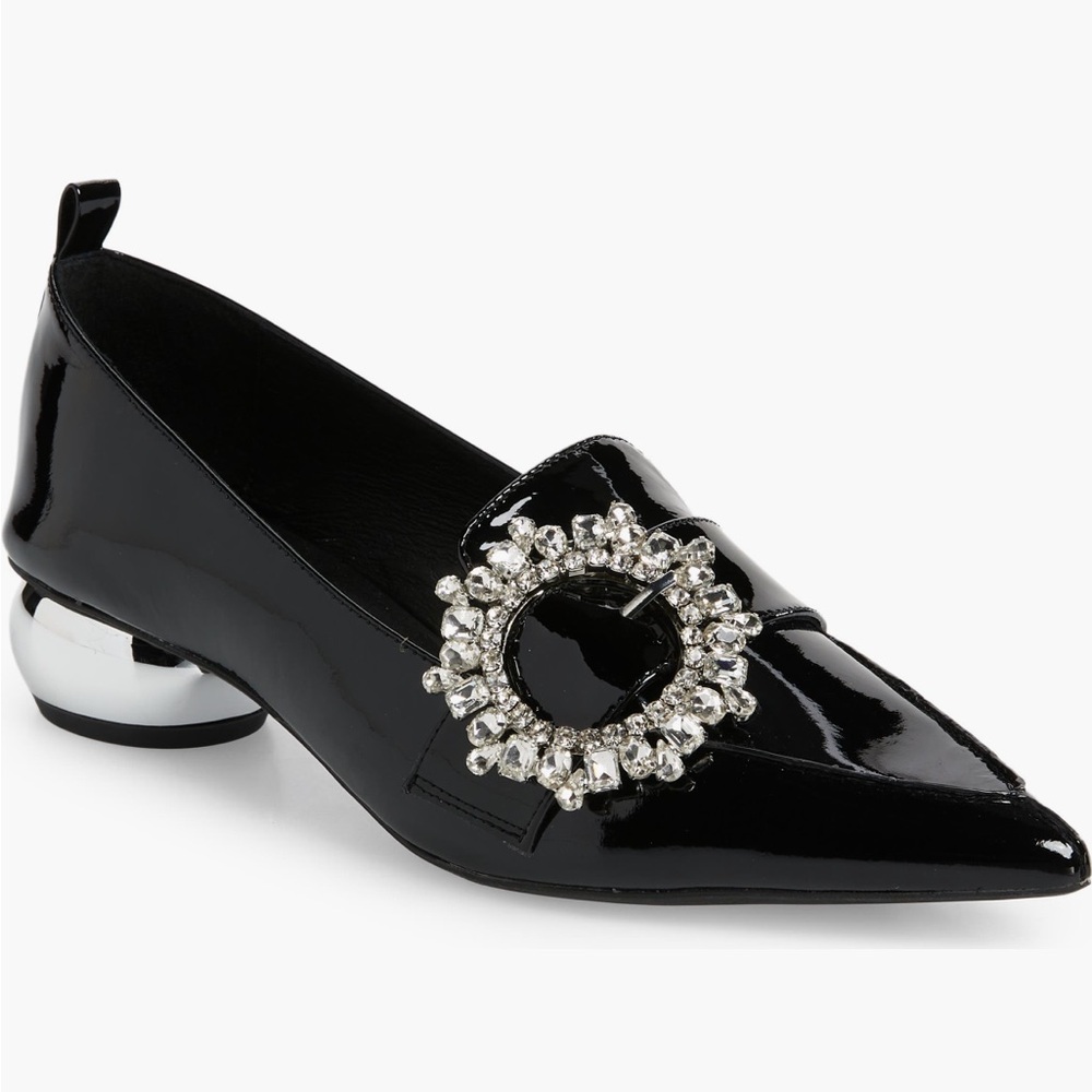 NIB Jeffrey Campbell Vinona Crystal buckle Pump.
